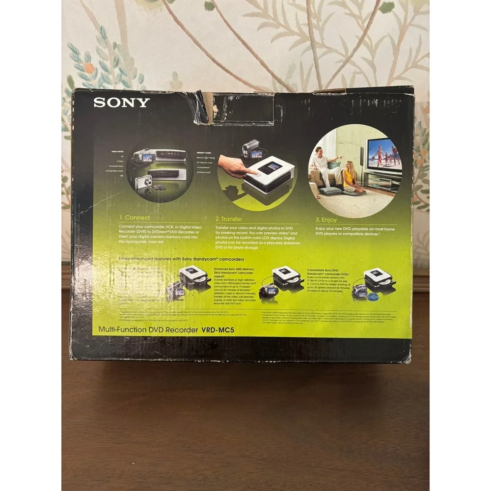 Sony VRD MC5 Multi-Function DVD Recorder Transfer VHS & Camcorder Videos To DVD